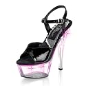 6 Inch Sexy Dancer Shoe Exotic High Heels With Ankle Strap And Lite-Up Platform