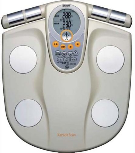 OMRON 体重体組成計 カラダスキャン[チェック] アイボリーホワイト HBF-355-W