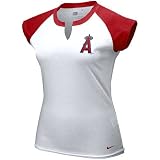 Nike Los Angeles Angels of Anaheim Ladies White Tissue Raglan Baseball T-Shirt