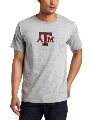 NCAA Men's Texas A&M Aggies Full Blitz Short Sleeve Basic Tee (Steel Heather, Medium)