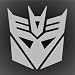 TRANSFORMERS DECEPTICON SILVER DECAL STICKER 5X5
