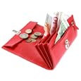 Lucrin - Red leather Waiter's purse in smooth cow leather'