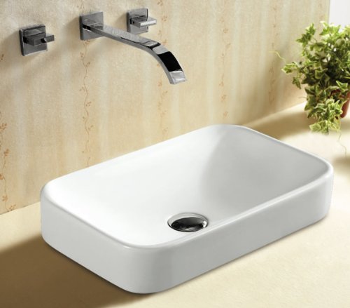 ELANTI EC9848 Porcelain White Rectangle Sink