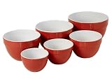 Review Ethos  / Ethos Hells Kitchen Set of 6 Mixing Bowls Red in Colour Box