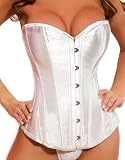 Corset Buy Simple White Satin Overbust Corset