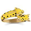 Giraffe-Print Enamel Bypass Ring