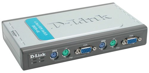 D-Link DKVM-4, Keyboard-Video-Mouse Umschalter, PS2, 4 KVM-PCs auf eine KVM-Station