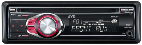 JVC KD-R301 CD/MP3/WMA Car Stereo with Front Aux Input -Red Illumination