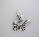 Silver Baby Carriage CHARM for bracelet