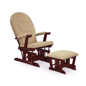 Shermag Deluxe Reclining Glider Rocker Combo, Cherry Fern Fabric by Shermag