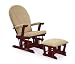 Shermag Deluxe Reclining Glider Rocker Combo, Cherry/Fern Fabric
