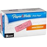 Paper Mate Pink Pearl Premium Erasers, 24 Medium Erasers (70520)
