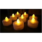 Set of 18 Battery Operated Realistic Flickering Flame Tealight Candles Flameless / Smokeless (12 PLUS 6 FREE)