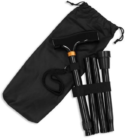 Ez2care Adjustable Folding Cane with Carrying Case, Black by Ez2care