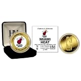 Miami Heat 24Kt Gold And Color Team Logo Coin