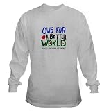 OWS for a Better World 99% Occupy Wall Street Gray Long Sleeve T-Shirt SMALL