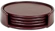 Legal Style Leather 4 Coaster Set with Holder