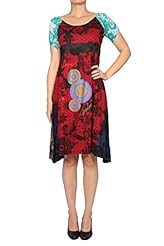 Cotton One Shoulder Short Sleeves Round Neck  Dress