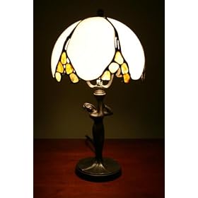 Tiffany - Style Table Lamp Art Classic Handmade Decor Amberlamp