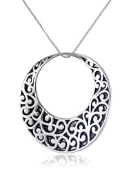 Sterling Silver "Mother God Made You As Perfect As Can Be. He Filled Your Heart with Love That Overflows To Me" Mobius Circle Pendant Necklace , 18"