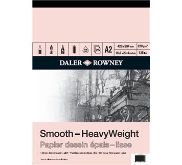 Daler - Rowney A2 Heavyweight Cartridge Pad - Fine Grain