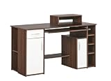 Maja 19296835 Computertisch 1.390 x 915 x 600 mm, Wenge-Nachbildung - wei&szlig; uni
