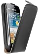 mumbi PREMIUM ECHT Leder Flip Case Samsung Galaxy Ace Duos Tasche