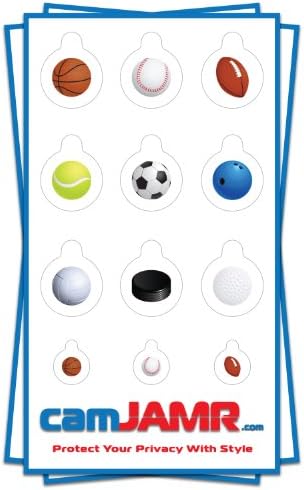 Webcam Covers for MacBook &amp; Apple Devices. Protect Online Privacy. camJAMR Sports Pack (3 Packs - 36 Total Webcam Covers)