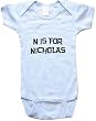 N IS FOR NICHOLAS / Hurry Up - Name-series - White or Blue Onesie / Baby T-shirt