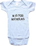 N IS FOR NICHOLAS / Hurry Up - Name-series - White or Blue Onesie / Baby T-shirt