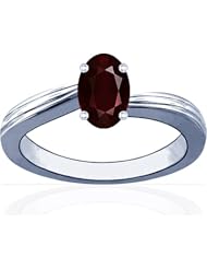 18K White Gold Oval Cut Ruby Solitaire Ring (GIA Certificate)