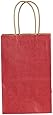 Premier Packaging AMZ-294005 15 Count Pinstripe Shopper Gift Bag, 5.25 by 8.25-Inch, Bright Red