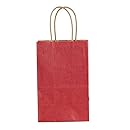 Premier Packaging AMZ-294005 15 Count Pinstripe Shopper Gift Bag, 5.25 by 8.25-Inch, Bright Red