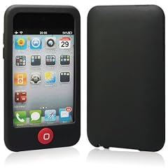 （全11色）Silicone Case for iPod Touch 3rd/2nd  (black)  iPod Touch3rd/2nd　シリコンケース　ブラック　保護液晶フィルム　USB充電ケーブル付　（291-8）