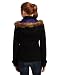 Southpole Juniors Faux Fur Hooded Double Breasted Fashion Peacoat, Black, X-Large