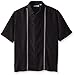 Cubavera Men's Big-Tall Contrast Insert and Stitching Short Sleeve Woven Shirt