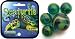 Mega Marbles - Sea Turtle Marbles Net (1 Shooter Marble, 24 Player Marbles & 2 Display Rings)