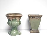 Embossed Ceramic Flaired Planter