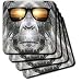 Perkins Designs Characters - Bigfoot In Shades Bigfoot or Sasquatch is pictured in style wearing sunglasses - Coasters