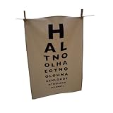 Kitchen & Housewares : Optician's Chart Eye Test Tea Towel