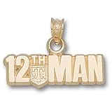 Texas A&M University The 12Th Man Horizon Pendant (Gold Plated)