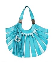 Ombre Pleated Leather Tote