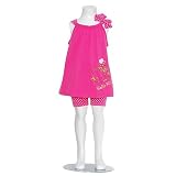 Hello Kitty Toddler Little Girls Fuchsia Tunic Bike Shorts Set 2T-6X