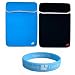Black - Blue Reversible 2 Side Soft Sleeve for 13.3 Inch Acer Aspire Timeline AS3810TZ-4880 Apple MacBook MB466LL/A Apple MacBook MC240LL/A Apple MacBook Air MC234LL/A Sony VAIO VGN-SR430J/B