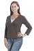 Emma-Jane 3/4 Length Sleeve Nursing Top - Chocolate/Turquoise - Size: 14/16 (L)
