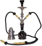 Wasserpfeife Fata Morgana M, 63 cm , 2-Schlauch, schwarz