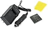 Digital Replacement Battery PLUS Mini Battery Travel Charger for Specific Digital Camera and Camcorder Models / Compatible with Sony NP-FE1, Cyber-shot DSC-T7, DSC-T7/B, DSC-T7/S Charges with Intelligent Charge Technology - Includes Car Adapter and Soft Nonporous Microfiber Cleaning Cloth