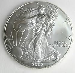 2002 US 999 SILVER EAGLE OUNCE OZ $1 DOLLAR COIN BU
