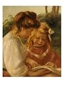 The Alphabet, Jean and Gabrielle Art Styles Giclee Poster Print by Pierre-Auguste Renoir, 12x16