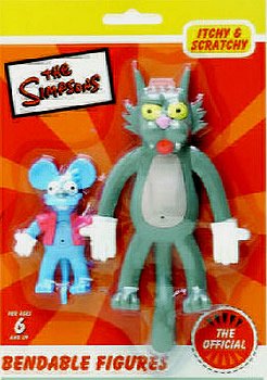 Childrens Toyshop  Toys : ITCHY AND SCRATCHY Bendable Set